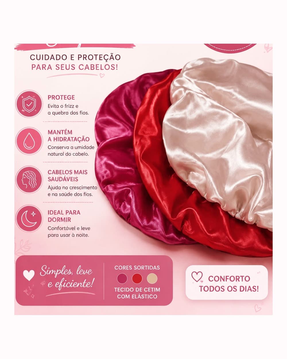 Touca de Cetim Simples